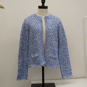 NWT‎ pure collection textured knitted cardigan blue size 12